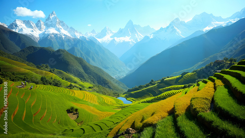 Extraordinary Aerial View of the Inca Agricultural Terraces Harmoniously Blending with the Majestic Andes