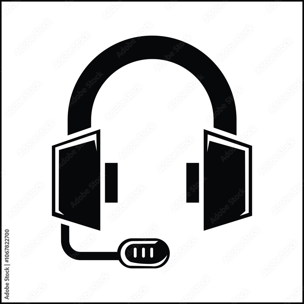headphone silhouette illustration vector design in black and white. suitable for logos, icons, posters, advertisements, banners, companies, t-shirt designs, stickers, websites. headphone silhouette illustration vector design in black and white. suitable for logos, icons, posters, advertisements, banners, companies, t-shirt designs, stickers, websites.
