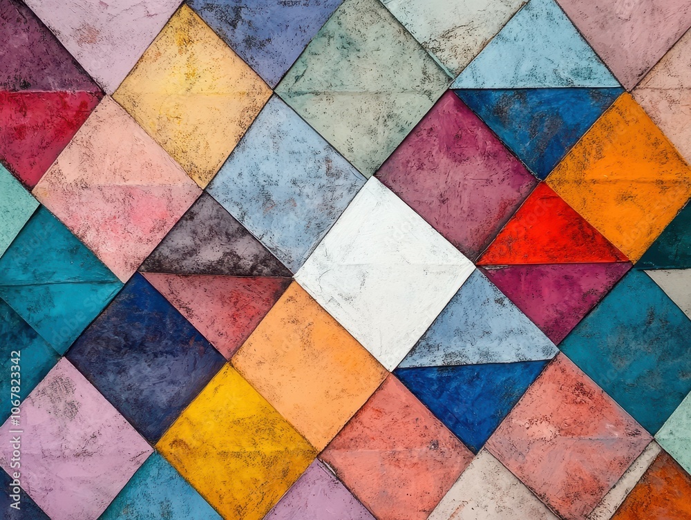 Create an engaging abstract triangle pattern featuring a copyfriendly white center for enhanced visual appeal Create an engaging abstract triangle pattern featuring a copyfriendly white center for enhanced visual appeal