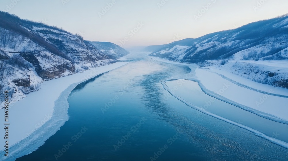 Icing, extremely cold, winter is coming, heavy snowfall,The Yellow River, boundless Icing, extremely cold, winter is coming, heavy snowfall,The Yellow River, boundless