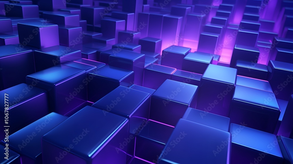 Abstract Blue and Purple Geometric Pattern Abstract Blue and Purple Geometric Pattern