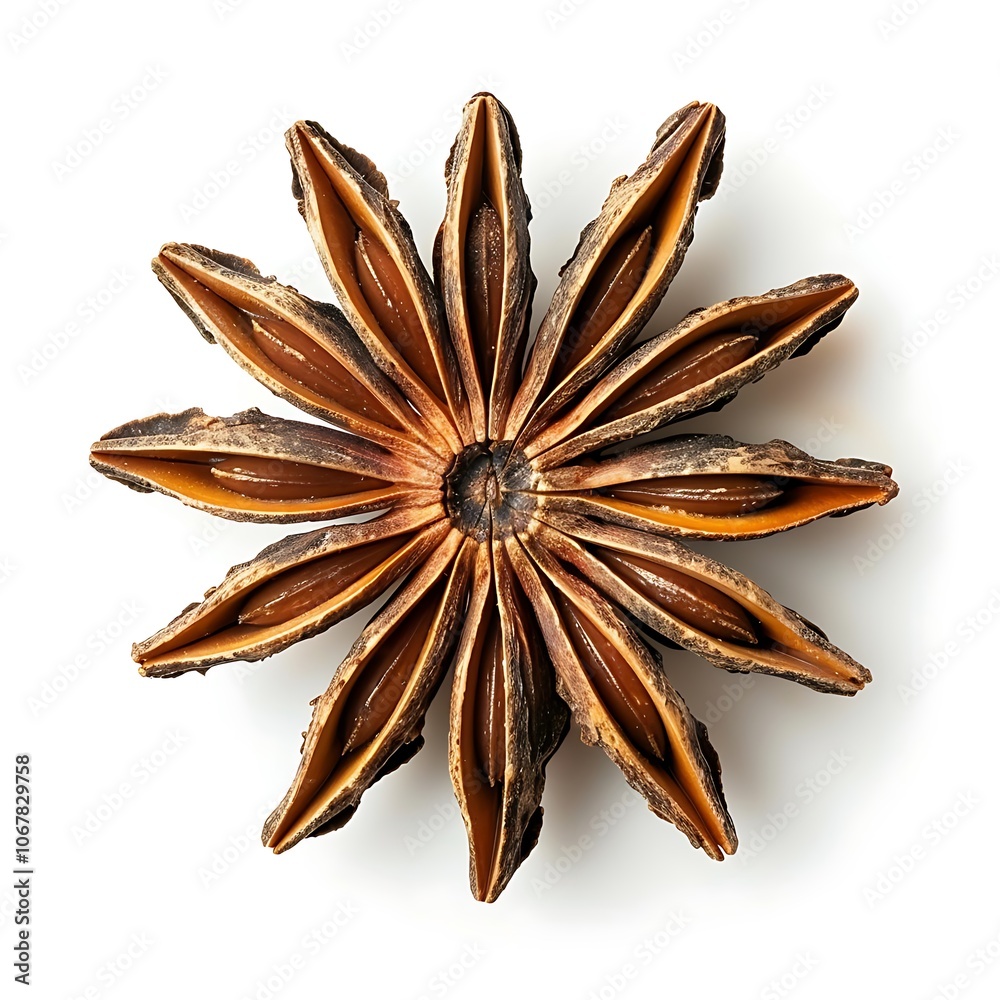 Star anise spice isolated on white background Star anise spice isolated on white background