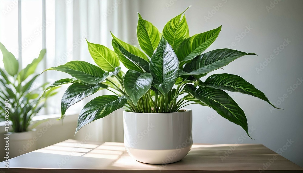 plant in a vase on the table