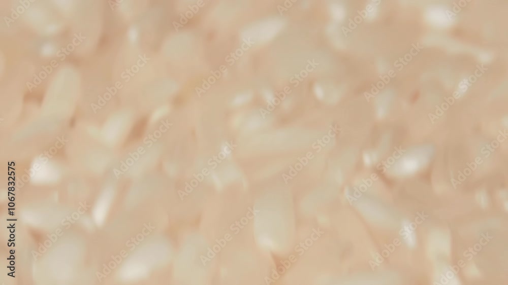 Dry Uncooked White Rice Rotating - Macro. Scattered Raw Long Grain Rice - Close-Up. Asian Cuisine and Culture. Healthy Eating Ingredients. Diet Food Dry Uncooked White Rice Rotating - Macro. Scattered Raw Long Grain Rice - Close-Up. Asian Cuisine and Culture. Healthy Eating Ingredients. Diet Food