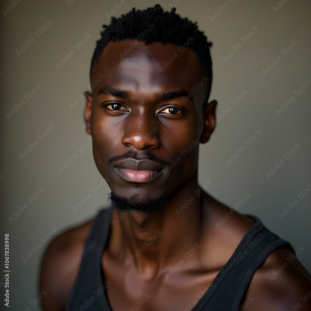 Portrait of African handsome man Portrait of African handsome man