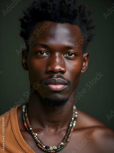 Portrait of African handsome man