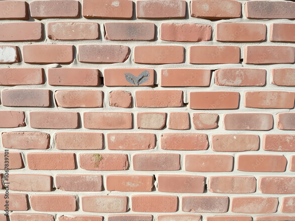 Detailing of a red brick wall showcasing various textures and patterns under natural sunlight Detailing of a red brick wall showcasing various textures and patterns under natural sunlight