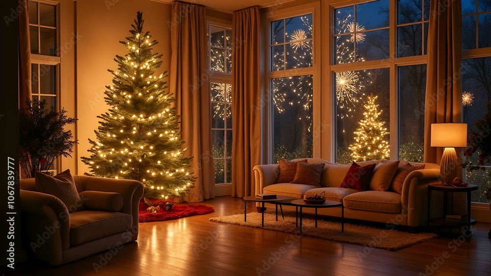 Fototapeta premium Christmas New Year setup at home