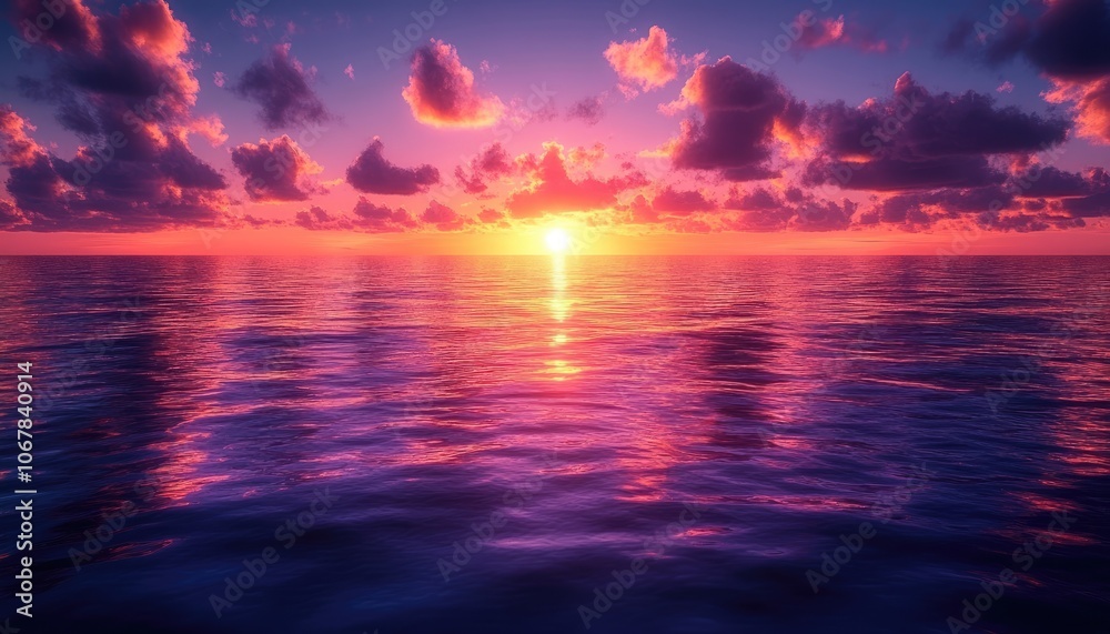 Stunning sunset reflecting on water. Perfect for creating a serene and peaceful mood. Stunning sunset reflecting on water. Perfect for creating a serene and peaceful mood.