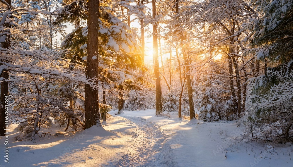 Obraz premium sunrise in the forest