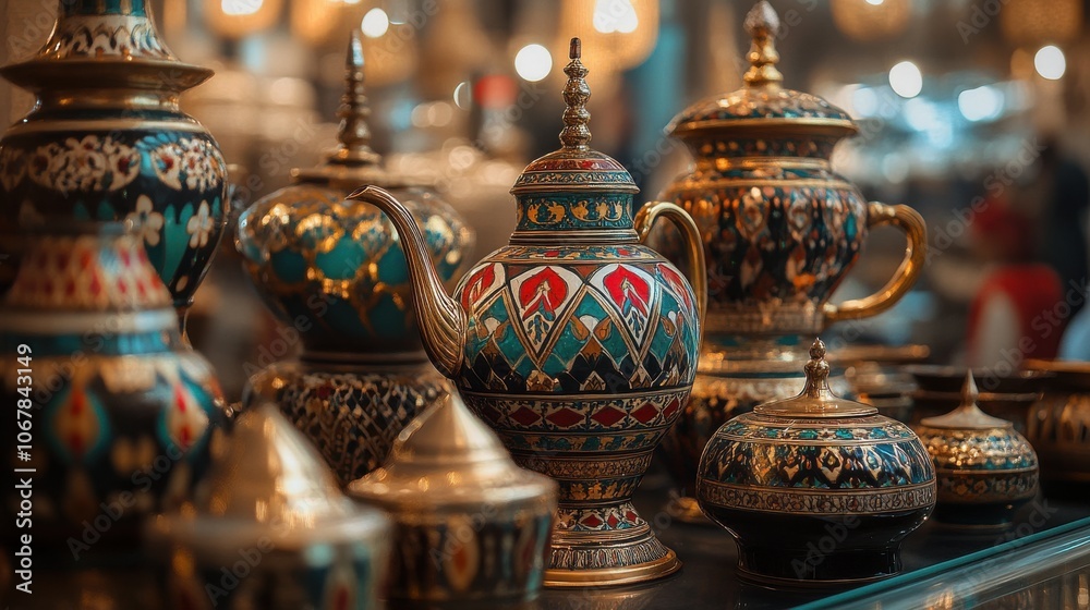 An ornate Arabic teapot, incense, and candles sit on a patterned tablecloth with the UAE flag, evoking a warm and traditional ambiance for UAE National Day. An ornate Arabic teapot, incense, and candles sit on a patterned tablecloth with the UAE flag, evoking a warm and traditional ambiance for UAE National Day.