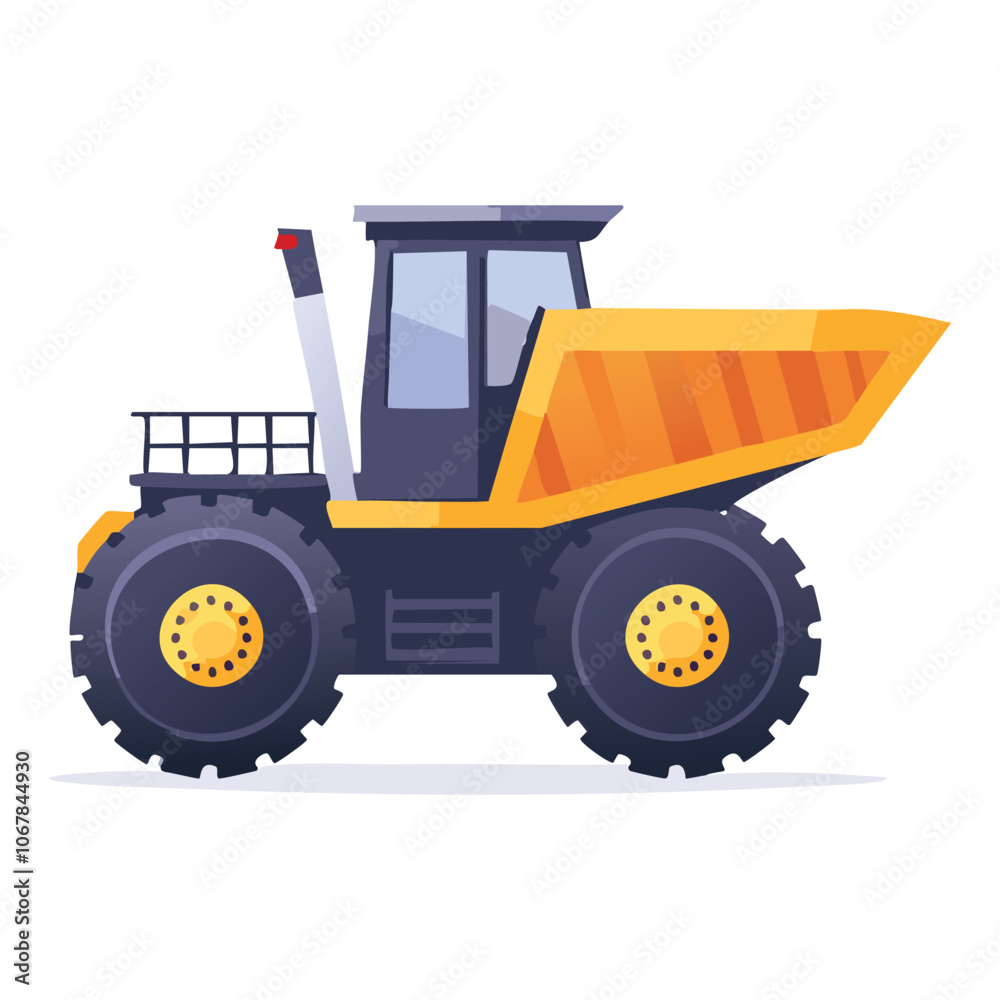 Illustration of heavy equipment vehicles for mining Illustration of heavy equipment vehicles for mining