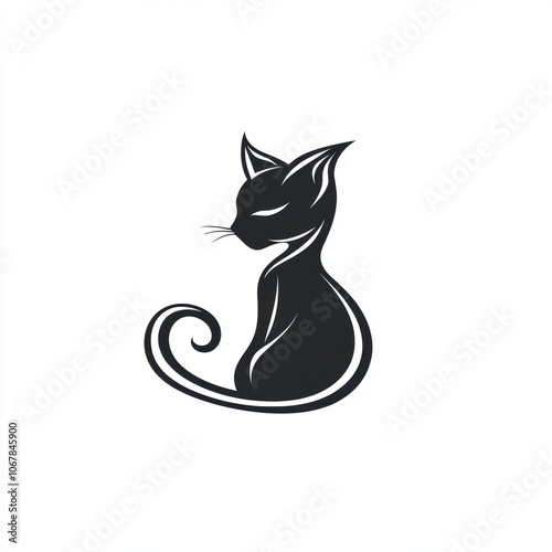 Wallpaper Mural Black cat. Halloween decoration element. Torontodigital.ca