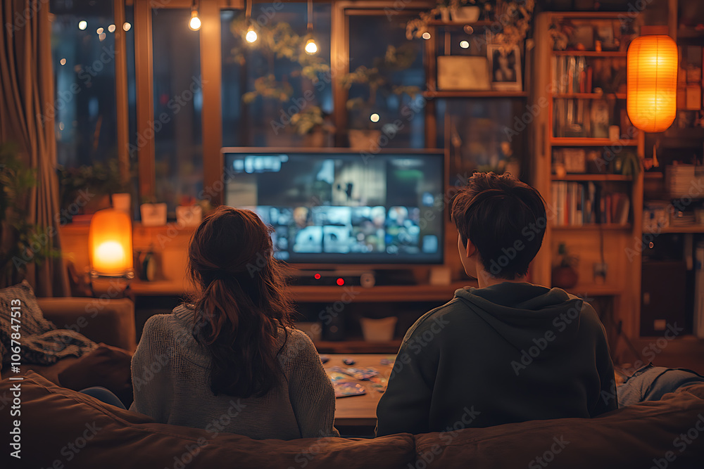 A family spending quality time together in a cozy living room, gathered around the TV or playing a board game, enjoying a warm and relaxing evening.
A family spending quality time together in a cozy living room, gathered around the TV or playing a board game, enjoying a warm and relaxing evening.