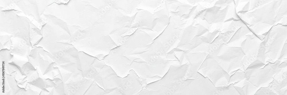 Fototapeta premium Close-up of crumpled paper with intricate fold texture, concept, abstract