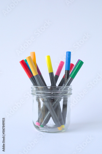 Colored felts in all the colours of the rainbow.