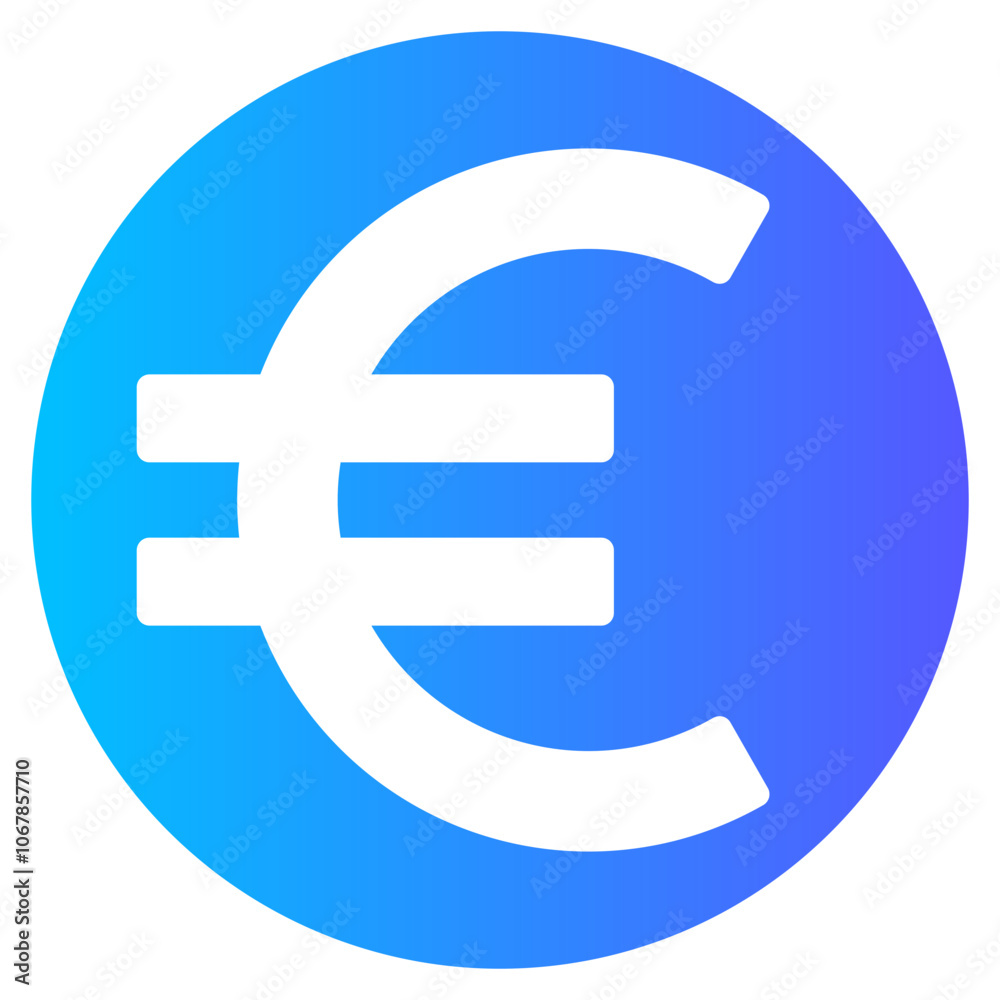 euro gradient icon euro gradient icon