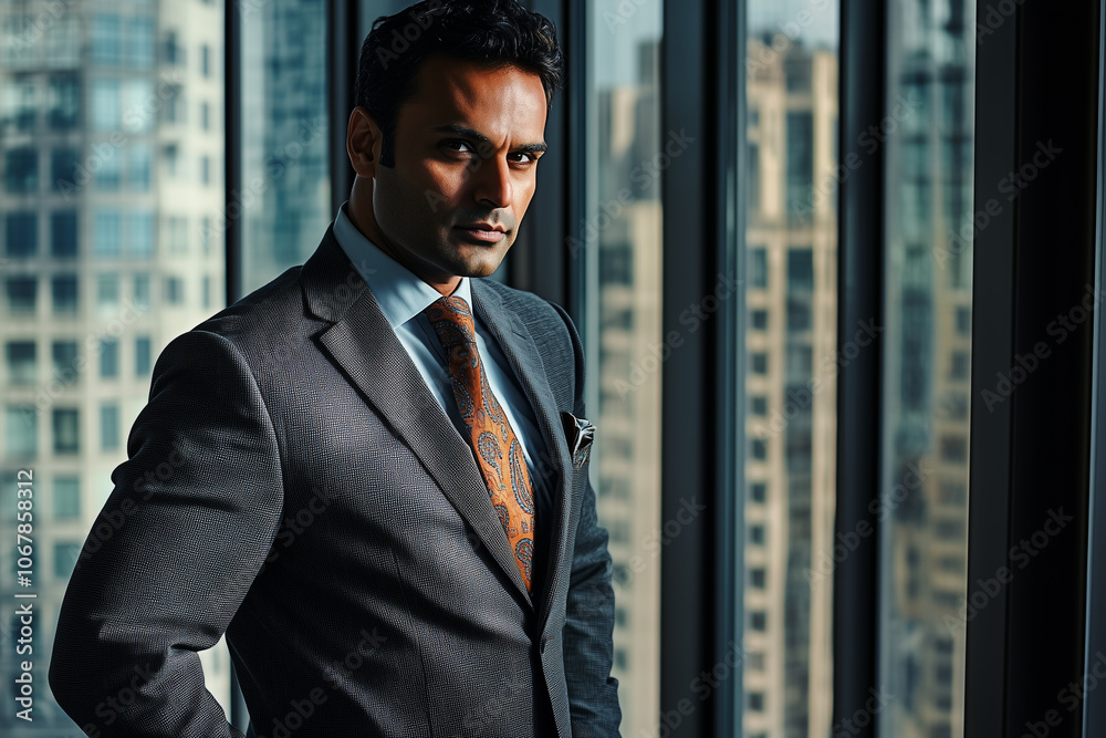 Charismatic Indian Businessman at Corporate Office Charismatic Indian Businessman at Corporate Office