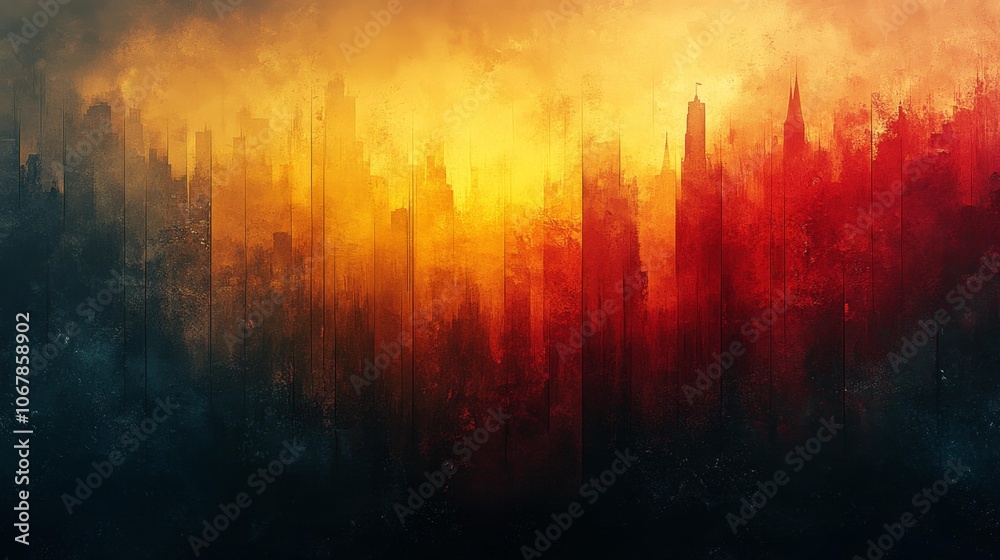 Belgium Flag Inspired Cityscape Art. Generative AI