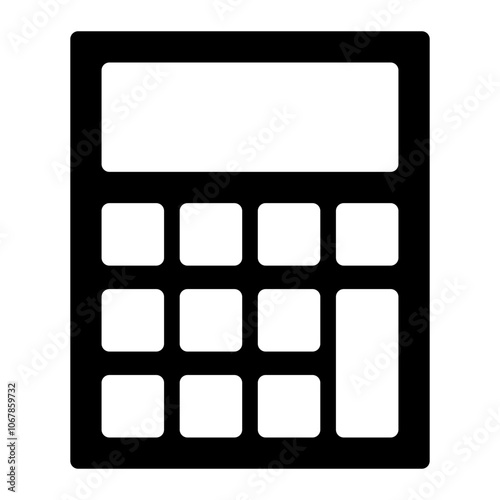 calculator glyph icon