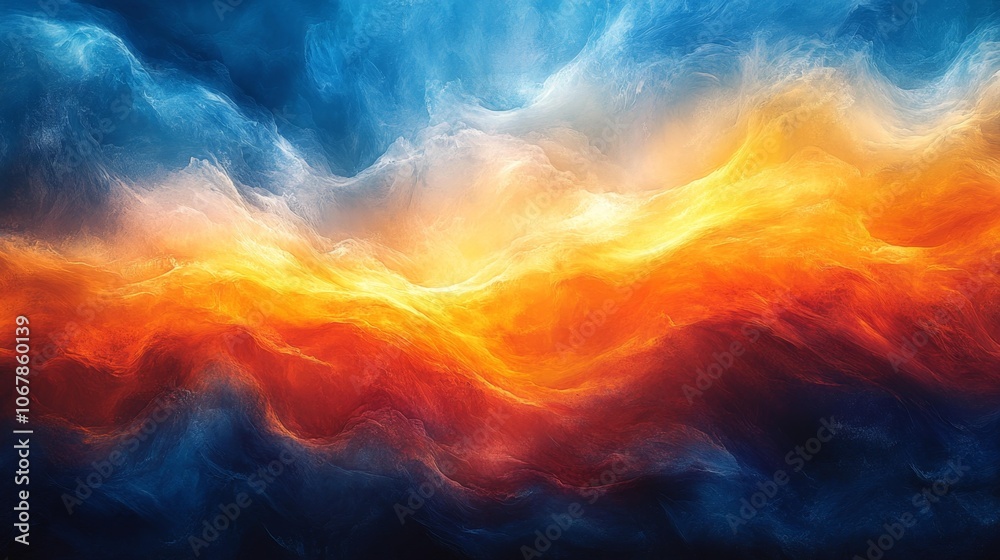 Cool Abstract Landscape. Generative AI Cool Abstract Landscape. Generative AI