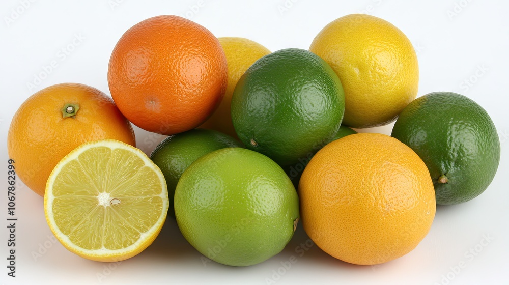 Selection of vibrant citrus fruits