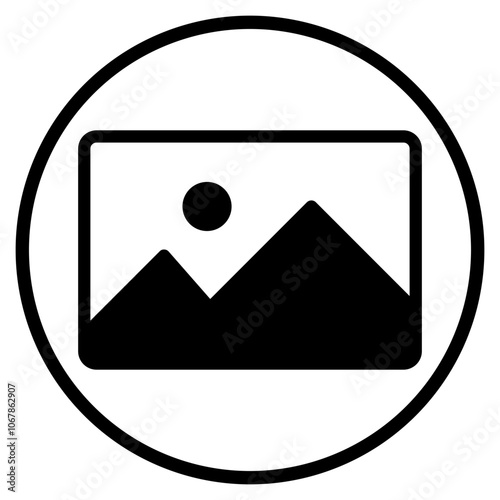 photo glyph icon