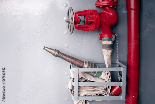 Wallpaper Mural red fire hydrant near the wall Torontodigital.ca