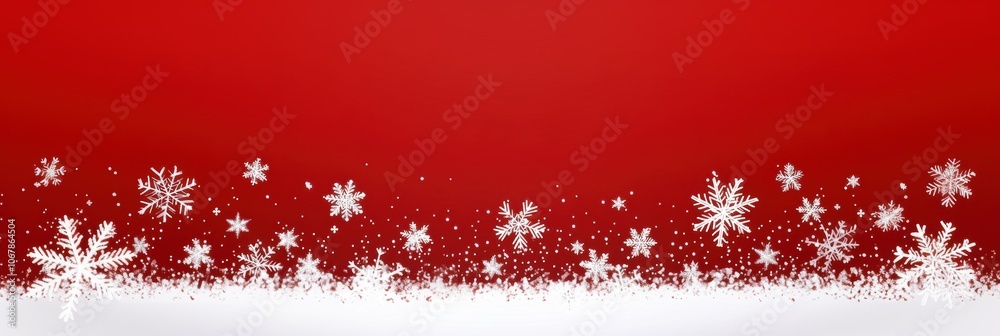 Red background template with white snow flake for holiday greeting card poster design. Red background template with white snow flake for holiday greeting card poster design.