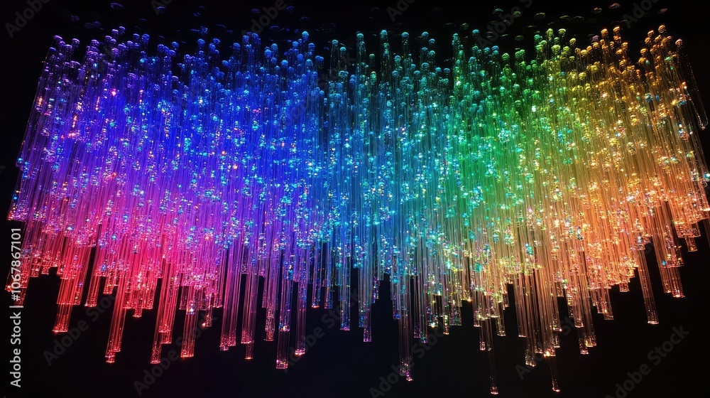 custom made wallpaper toronto digitalVibrant Illuminated Fiber Art Installation