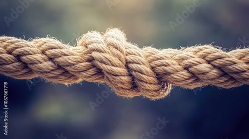 Close-Up of Natural Fiber Rope Texture and Detail