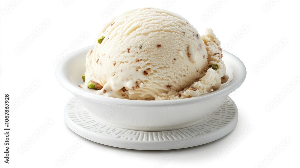 Delicious Pista Ice Cream Scoop in a Bowl Delicious Pista Ice Cream Scoop in a Bowl