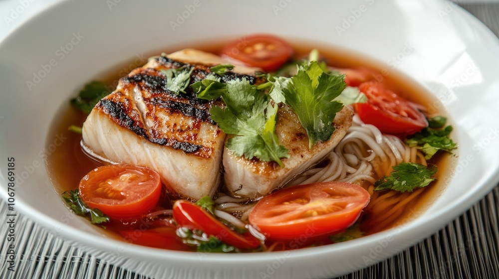 Flavorful Vietnamese Noodle Soup with Fresh Ingredients Flavorful Vietnamese Noodle Soup with Fresh Ingredients