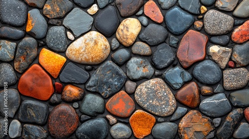 Wallpaper Mural Natural Pebble Stone Pattern. Generative AI Torontodigital.ca