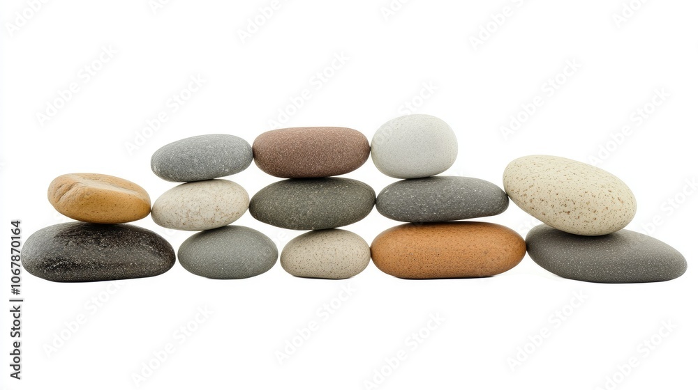 Smooth Natural Stones in a Decorative Arrangement Smooth Natural Stones in a Decorative Arrangement