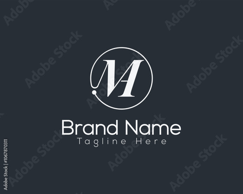 Circle MA Letter Monogram Luxury logo design. Modern Circular Frame and Luxury Alphabet Logo Design.