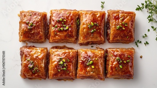 Close-Up of Beautifully Inviting Dessert Squares