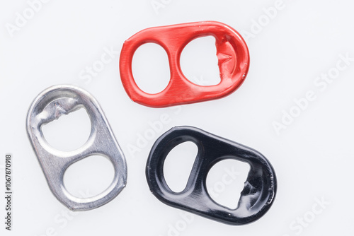Red, Silver, and Black Can Pull Tabs