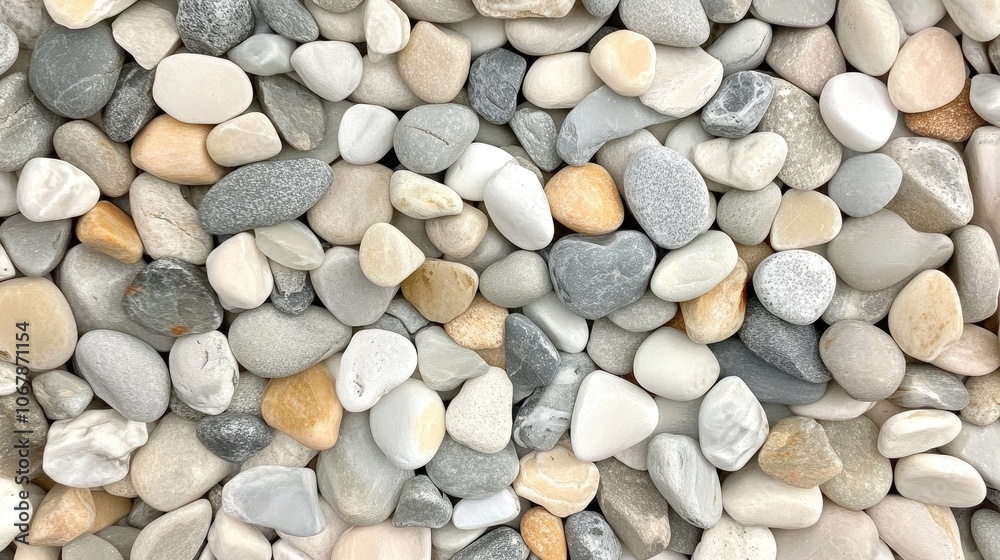 Colorful and Smooth Pebbles in Various Shapes Colorful and Smooth Pebbles in Various Shapes