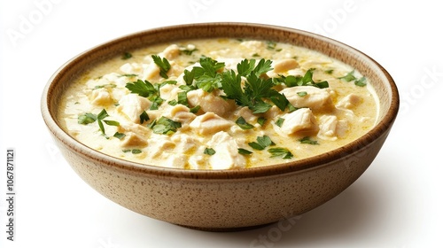 Creamy Chicken Curry in a Rustic Bowl