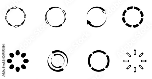 Collection of loading and buffering symbols for websites