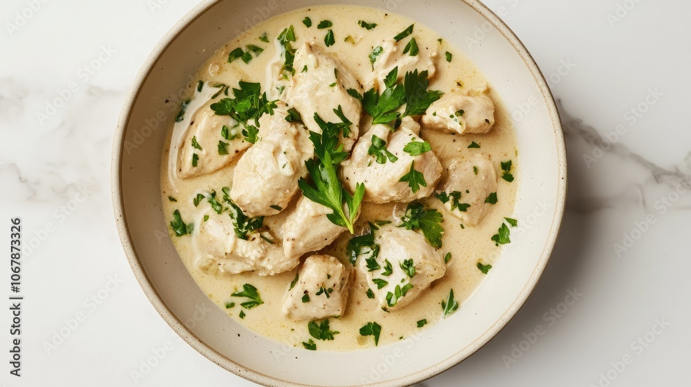 Creamy Chicken Curry in Inviting Bowl Creamy Chicken Curry in Inviting Bowl