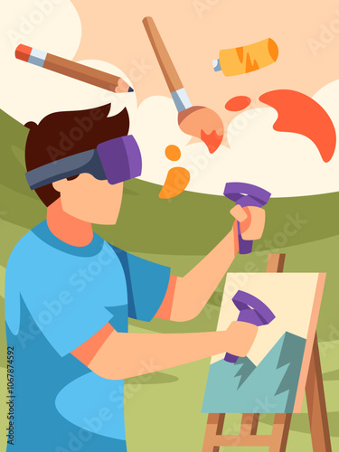illustration of digital entertainment activities