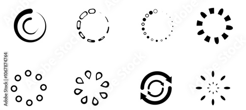 Collection of loading and buffering symbols for websites