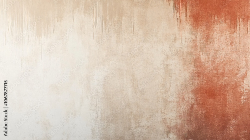 Fototapeta premium Abstract Textured Wall with White, Beige, and Red Tones