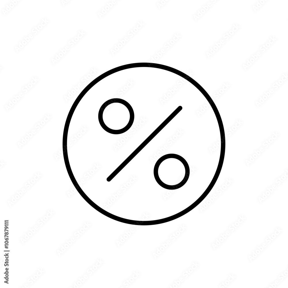 Discount icon Outline set in black and white color Discount icon Outline set in black and white color