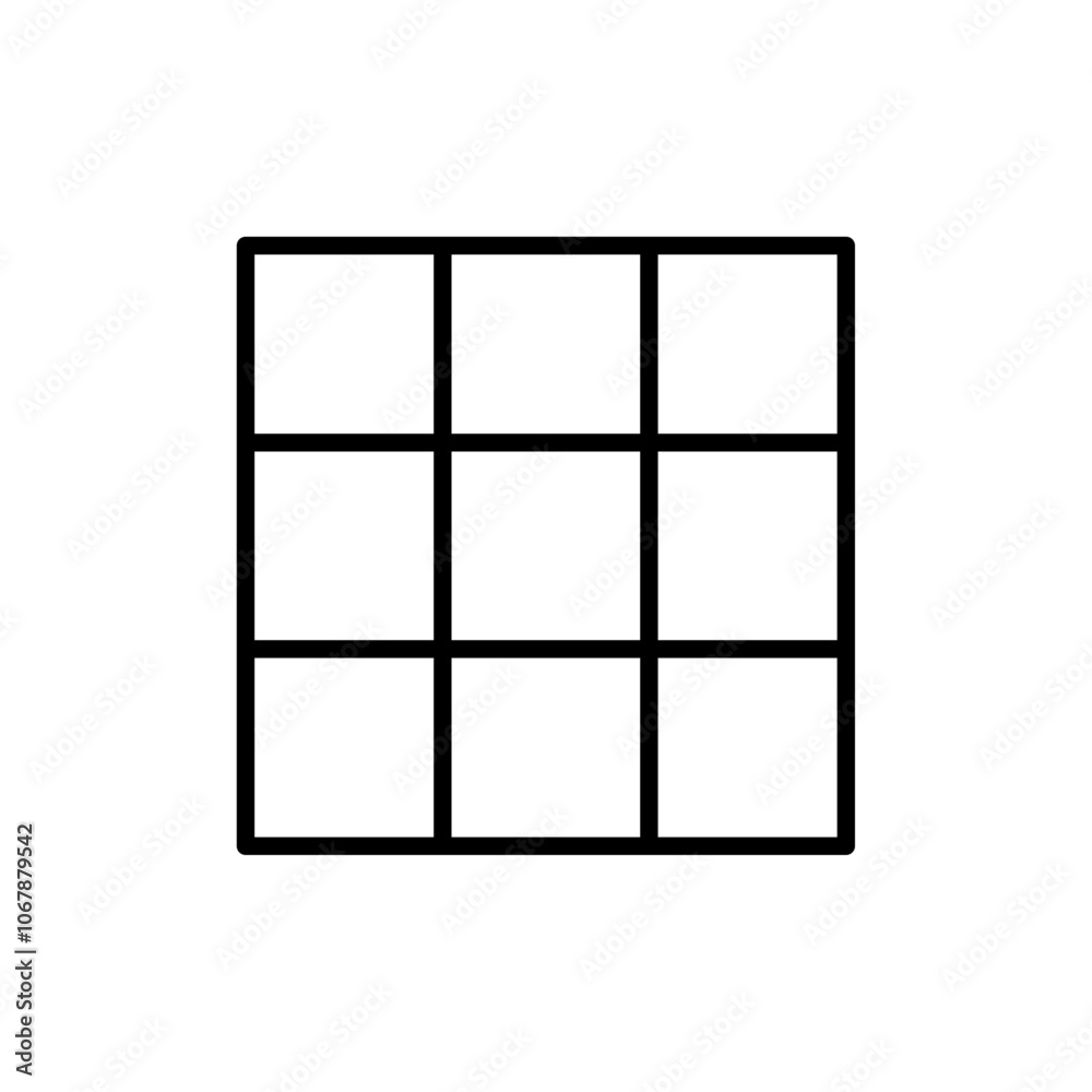 Gride icon Outline set in black and white color Gride icon Outline set in black and white color