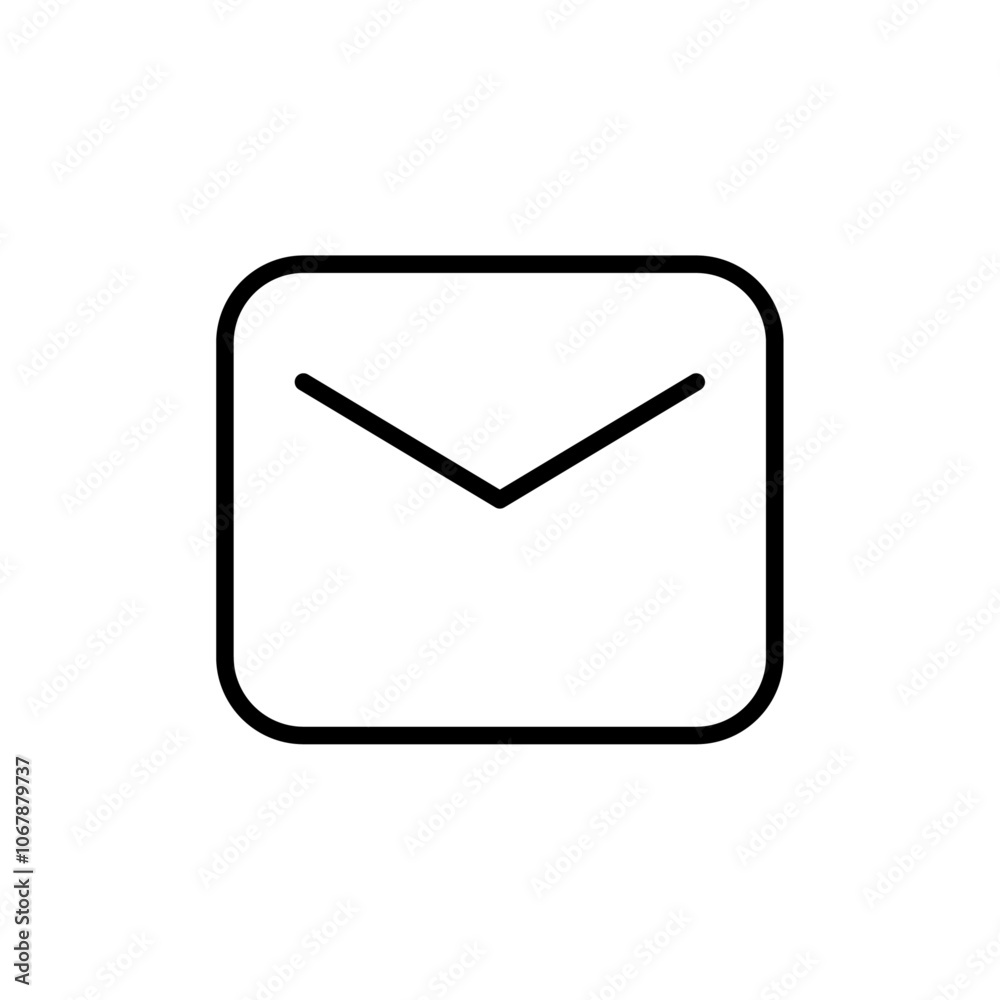 Inbox icon Outline set in black and white color Inbox icon Outline set in black and white color