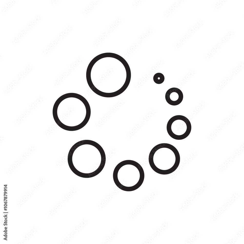 Loading icon Outline set in black and white color Loading icon Outline set in black and white color
