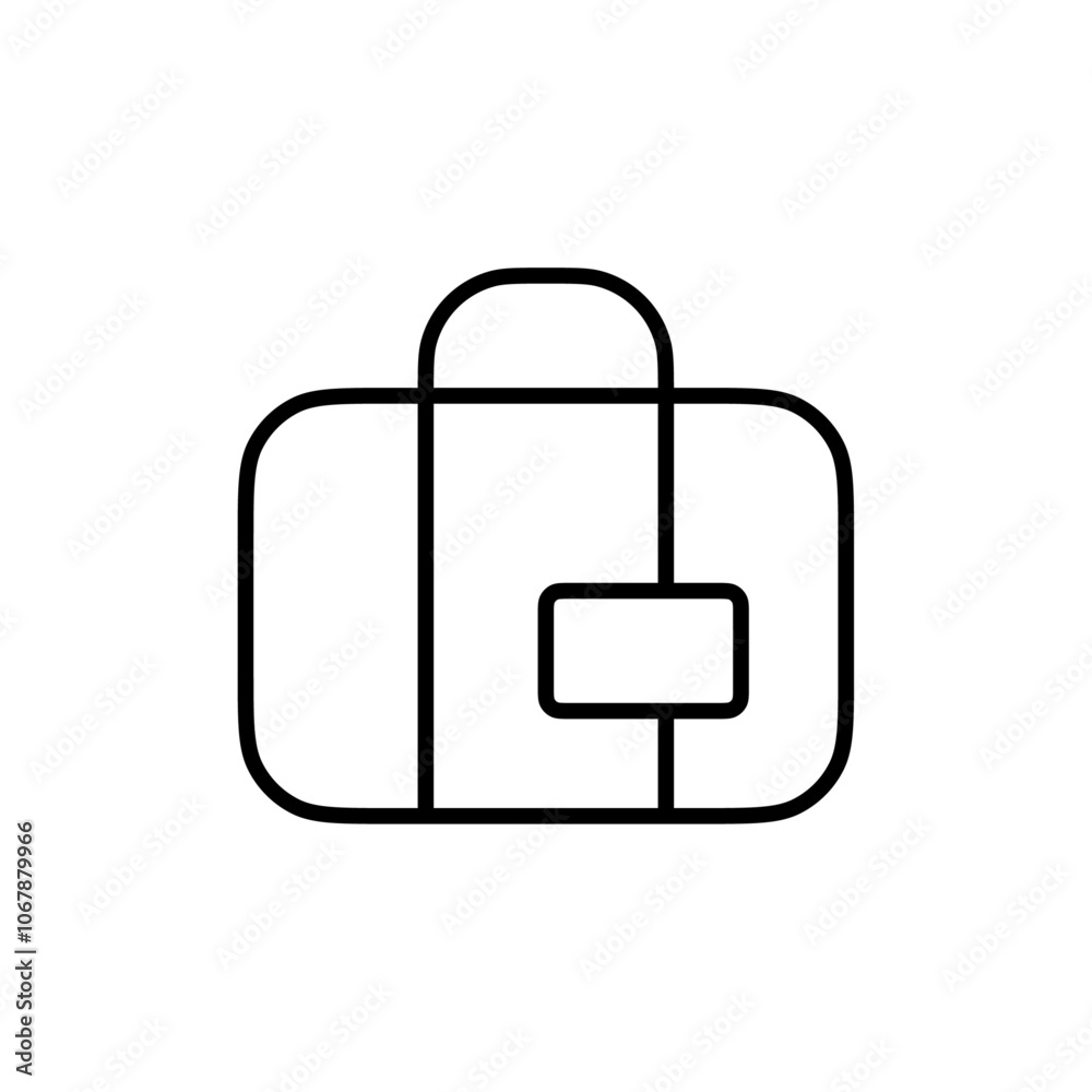 Luggage icon Outline set in black and white color Luggage icon Outline set in black and white color